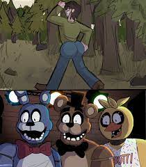 1girls 3boys animanstudios animatronic ass axel in harlem big ass  big butt bonnie (fnaf) brown hair butt chica (fnaf) fat ass fat butt female  five nights at freddy's five