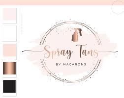 Spray Tans Logo Design Macarons And Mimosas