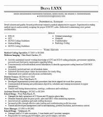 Medical resume format sample 8 examples in word pdf. Medical Coding Specialist Resume Example Livecareer