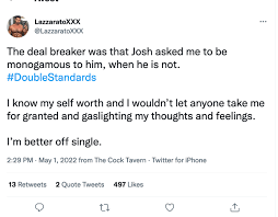 Drama: Josh Moores Former Ex-Boyfriend Lashes Out At “Old Queens Being  Shady,” Calls Sharok “Barney,” Says He Makes $50,000Month | STR8UPGAYPORN