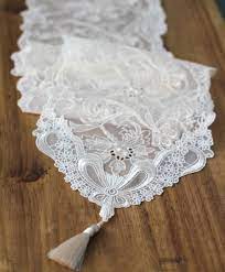 White Lace Table Runner Beige Lace Table Runner 7 8 Inches 20cm Wide Wedding Decor Overlay Tab Lace Table Runners Lace Table Handmade Table
