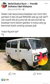 Lihat galeri foto kereta yang merangkumi gambar dari setiap dimensi kereta seperti pandangan depan dan belakang, pandangan sisi. Tipu Punya Orang Penipuan Pembelian Van Daihatsu 850cc