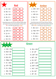 Want to help support the site and remove the ads? Factorising Linear Expressions Worksheet Teaching Resources