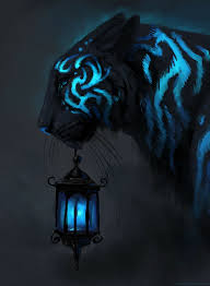 Is actually that will incredible???. 5760x1080px Free Download Hd Wallpaper Jade Mere Tiger Lantern Neon Concept Art Animals Wallpaper Flare
