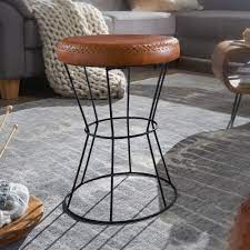 Maybe you would like to learn more about one of these? Finebuy Sitzhocker Echtleder Metall 35 X 48 X 35 Cm Design Hocker Rund Dekohocker Mit