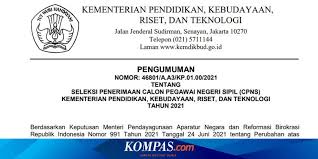 Passing grade skd cpns 2021: Kemendikbud Ristek Buka 10 447 Formasi Cpns 2021 Cek Di Sini Halaman All Kompas Com