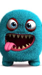 1440x2960 qhd 1440x2560 qhd 1080x1920 full hd 720x1280 hd. 1080x1920 Monster Cute 3d Funny Fluffy Face Desktop Cute Monsters Monster Pictures Cute Cartoon Wallpapers