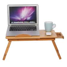 Nocm Adjustable Computer Desk Portable Bamboo Laptop Folding Table Foldable Laptop Stand Desk Computer Notebook Bed Table Adjustable Computer Desk Laptop Desk For Bed Bed Table