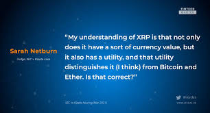 Benzinga does not provide investment advice. Xrp Cro On Twitter My Understanding Of Xrp Is That Not Only Does It Have A Sort Of Currency Value But It Also Has A Utility Sarah Netburn Judge Sec V Ripple