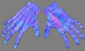 Dur Hand Wire Jpg Topology 3d Character Animation Low Poly Character