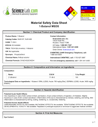 Msds For 1 Butanol