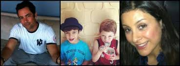 Danny Pino with his sons Luca and Julian and wife Lilly