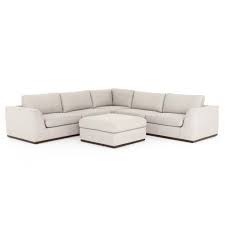 Inches to cm conversion chart. Stanley Modern Classic Light Grey Upholstered 3 Piece Sectional Sofa With Ottoman Over 100 W Kathy Kuo Home
