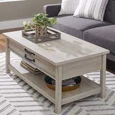 Better Homes Gardens Modern Farmhouse Lift Top Coffee Table Rustic White Finish Walmart Com Modern Farmhouse Coffee Table Coffee Table Living Room Coffee Table