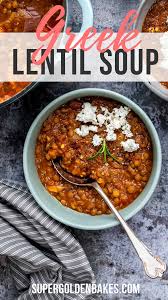 Greek Lentil Soup Vegan In 2020 Slow Cooker Lentil Soup Greek Lentil Recipe Lentil Soup Easy