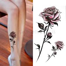 Click here for 50 beautiful rose tattoos + their symbolism. Black Big Flower Body Art Waterproof Temporary Sexy Thigh Tattoos Rose For Woman Flash Tattoo Stickers 10 20cm Kd1050 Flower Body Art Tattoo Rosebody Art Aliexpress