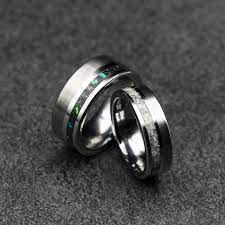 Offset Tungsten Ring With Heaven Dust Or Demon Dust In 2020 Mens Wedding Bands Tungsten Rings Mens Wedding Bands Tungsten Mens Rings
