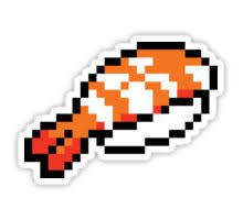 Sushi Pixel Sticker By Satornus In 2020 Pixel Art Food Pixel Art Pixel Art Pattern