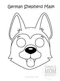 This coloring page belongs to these categories: Free Printable Dog Face Mask Templates Simple Mom Project
