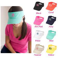 Monogram Visor Personalized Visors Visor Hat Visor Cap Stylish Monogram Monogram Hats Coral Hot Pink