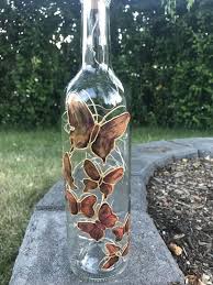 Hand Painted Lighted Wine Bottle Etsy Lighted Wine Bottles Glass Bottles Art Hand Painted Wine Bottles