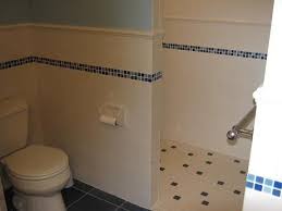 Outside corners often flare out slightly, so that the chair rail needs to be cut at more than 45 degrees. Ending Chair Rail At An Outside Corner Ceramic Tile Advice Forums John Bridge Ceramic Tile Chair Rail Shower Tile Tile Installation