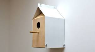 A Milk Carton Inspired Birdhouse By Jam Furniture Modern Birdhouses Bird Houses Milk Carton