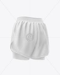 Download Women S 2 In 1 Shorts Mockup In Apparel Mockups On Yellow Images Object Mockups
