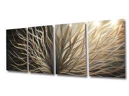 Metallic swirl 13 3/4 x 35 1/2 wall art set of 2. Radiance Gold Silver Abstract Metal Wall Art Contemporary Modern Decor By Miles Shay Walmart Com Walmart Com