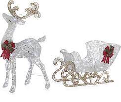 Light Up Reindeer Buy Noma Pre Lit Led Light Up Reindeer And Sleigh Set Christmas Holiday Lawn Decoration Indoor Outdoor Online At Low Prices In India Amazon In