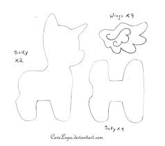 Really Basic Pony Pattern My Little Pony Plush Animal Sewing Patterns Plush Pattern