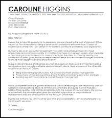 Account Officer Cover Letter Sample Cover Letter Templates Examples