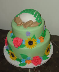 Hawaiian Themed Baby Shower Cake Www Girlmeetscake Com Hawaiian Baby Showers Luau Baby Showers Baby Shower Cakes