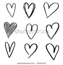 Black And White Background Design Heart Set Of Nine Hand Drawn Heart Handdrawn Rough Marker Hearts Isolated On White Background Vector Ill Heart Hands Drawing How To Draw Hands Heart Outline Tattoo