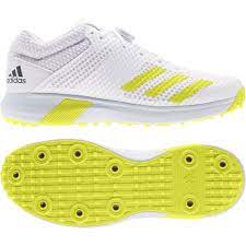 2022 Adidas AdiPower Vector Mid Bowling Cricket Shoes - Acid Yellow