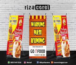 14 banner asinan buah dan toko perabot rumah tangga Desain Spanduk Ayam Geprek Go Food Go Resto Riza Corel