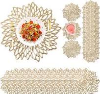 Amazon.com: Gold Placemats Set of 24, Including 12 Pcs ...