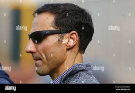 Cleveland Indians' Chris Antonetti, president of baseball operations,  watches a informal batting practice at the team's baseball training  facility Friday, Feb. 15, 2019, in Goodyear, Ariz. (AP Photo/Ross D.  Franklin Stock Photo -