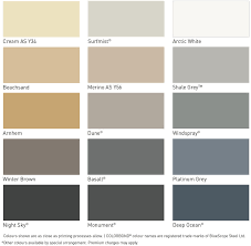 Colour Chart Support Luxapool Sa