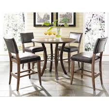 The cameron table is also available with an rectangular extension top (156704b) or as a round dining table (156763). Hillsdale Furniture Cameron 5 Piece Counter Height Round Wood Dining Set With Parson Stool Walmart Com Walmart Com