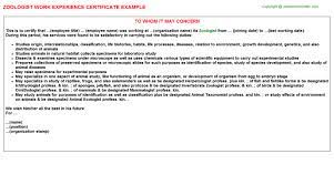 Wow your future employer with this simple cover letter example format. Zoologist Career Templates Examples