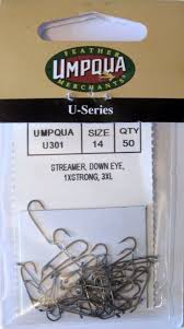 umpqua hooks streamer 3x long u301 size 6