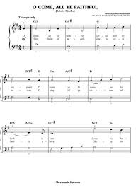 O Come All Ye Faithful Sheet Music Christmas Carol Christmas Sheet Music Sheet Music Piano Sheet Music Free