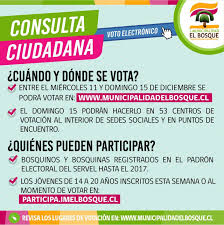 Busca el nombre o la cédula de identidad en el listado de ciudadanos en el registro electoral y miembros de mesa. Municipalidad El Bosque Consulta Ciudadana Por Una Nueva Constitucion Y Agenda Social Para Chile Cuando Y Donde Se Vota Quienes Pueden Participar Conoce Todos Los Detalles De La Consulta Ciudadana