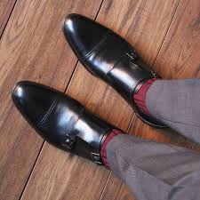 Black And Grey Dress Shoes Bourne Monk Strap Black Monk Strap Leather Shoes Men Mens Italian Dress Shoes