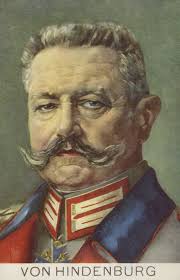 Paul von Hindenburg, tysk fältmarskalk och politiker (färg litho)