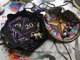 Embroidery magic in other hand embroidery patterns & instructional media. Fo Embroidered D D Dice Bags Crossstitch