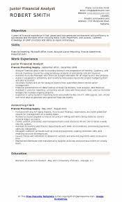 View hundreds of entry level financial analyst resume examples to learn the best format, verbs, and fonts to use. Junior Financial Analyst Resume Samples Qwikresume