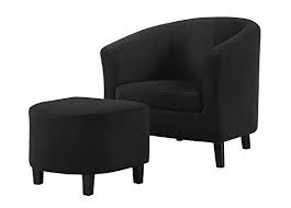 Black Padded Micro Fibre Fabric Accent Chair Set Of 2 Accent Chairs Fabric Accent Chair Accent Chair Set