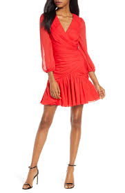 Jill Jill Stuart Ruched Chiffon Cocktail Dress Cocktail Dresses Online Red Cocktail Dress Long Cocktail Dress